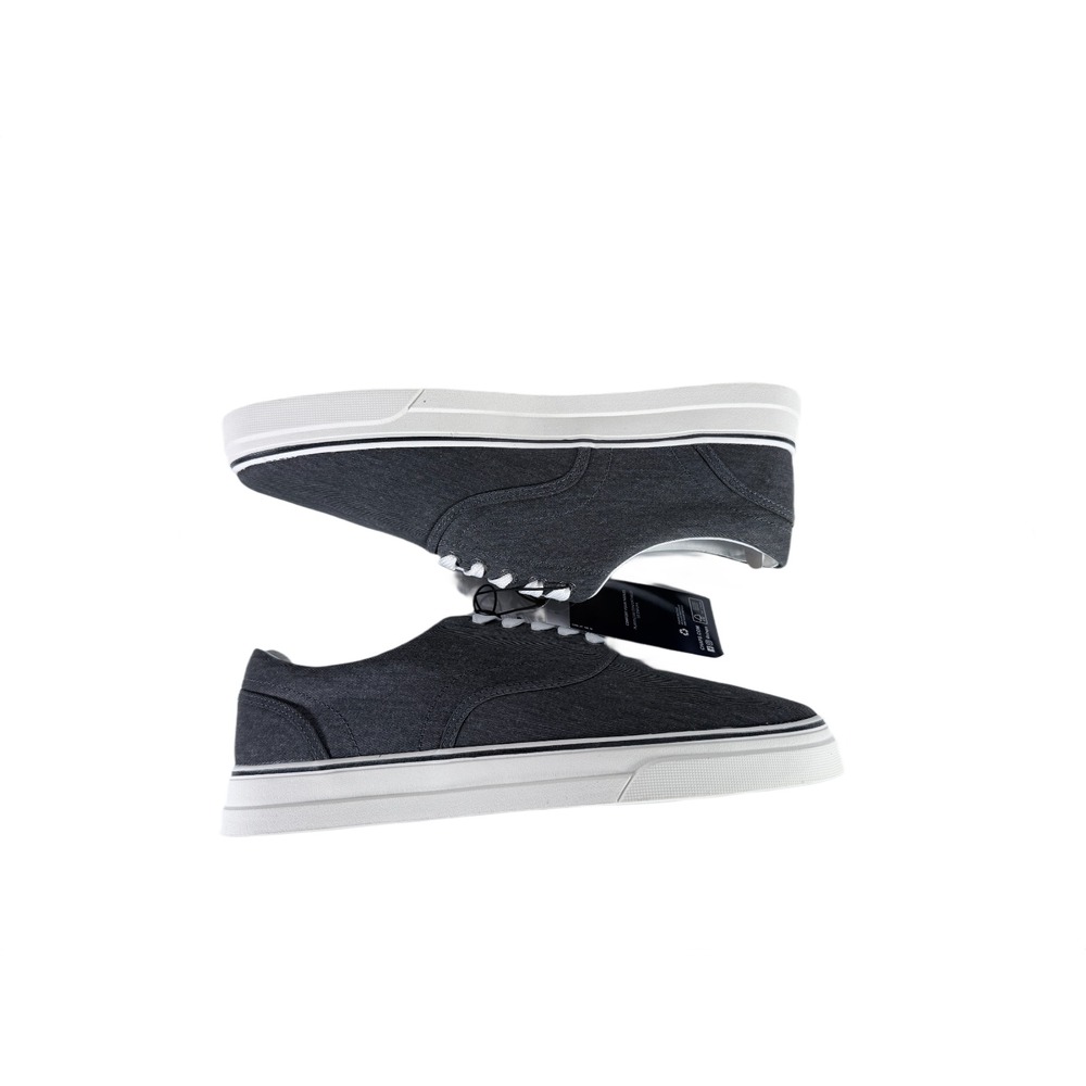 Chaps Men's Memory Foam Casual Canvas Lace-Up Sneakers Shoes Charcoal Gray - Picture 3 of 10